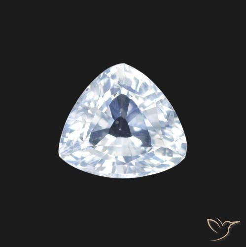 1.25ct Naturale Bianco bluastro Zaffiro, Taglio trillion, VS