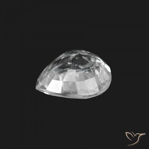Zaffiro Bianco bluastro naturale da 1.41 ct, Forma a pera, VS