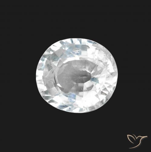 Zaffiro Bianco bluastro naturale da 1.64 ct, Ovale, VS