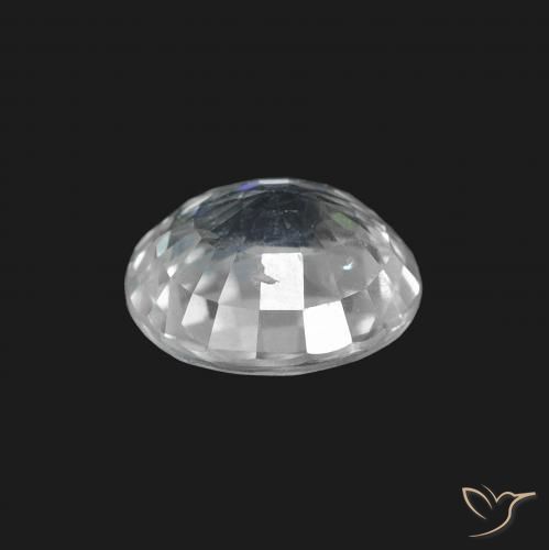 Zaffiro Bianco bluastro naturale da 1.64 ct, Ovale, VS