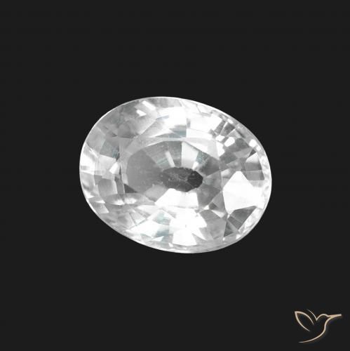 Zaffiro Bianco bluastro naturale da 1.50 ct, Ovale, VS