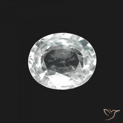 Zaffiro Bianco naturale da 1.60 ct, Ovale, VS