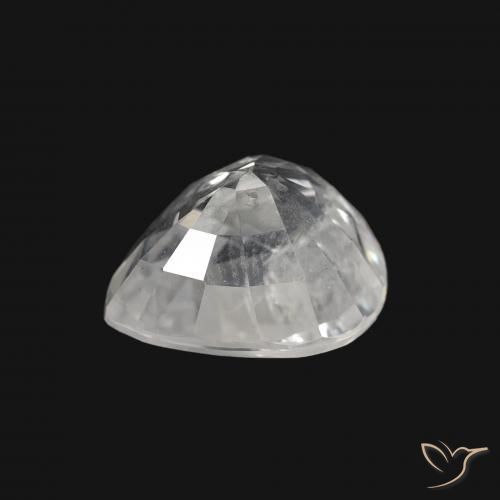 Zaffiro Bianco naturale da 2.63 ct, Forma a pera, VS