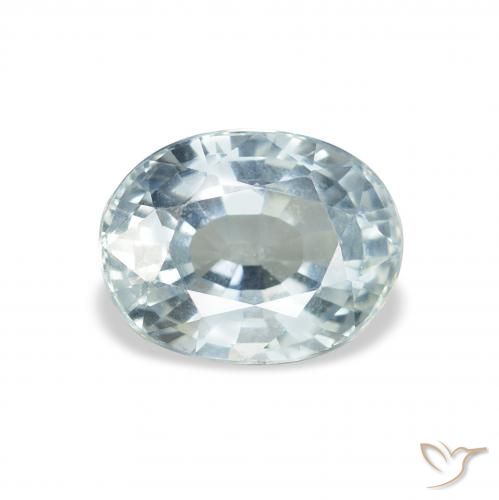 2.59ct Naturale Bianco bluastro Zaffiro, Ovale, VS