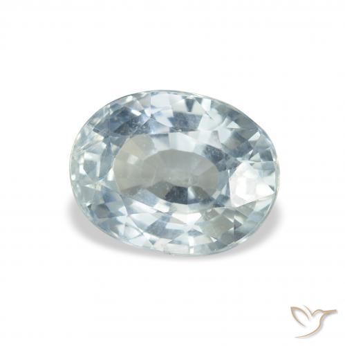 Zaffiro Bianco bluastro naturale da 2.59 ct, Ovale, VS