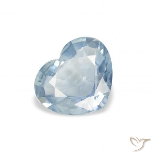Zaffiro Azzurro acqua chiaro naturale da 1.03 ct, Cuore, VS