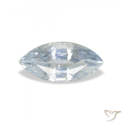 Zaffiro Bianco bluastro naturale da 1.82 ct, Taglio marquise, VS
