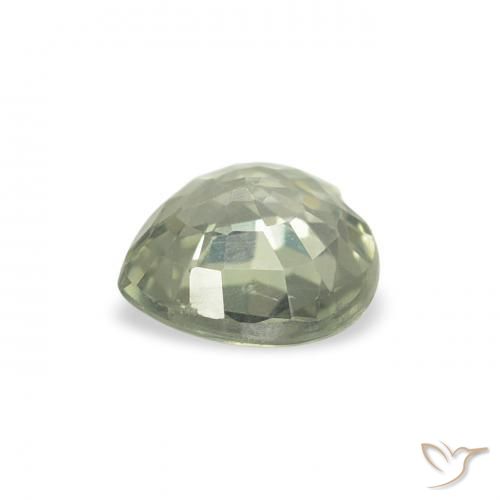 Zaffiro Verde chiaro naturale da 0.61 ct, Cuore, VS