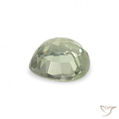 Zaffiro Verde chiaro naturale da 0.65 ct, Cuore, VVS-VS