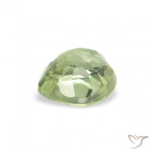 Zaffiro Verde chiaro naturale da 0.64 ct, Cuore, VS