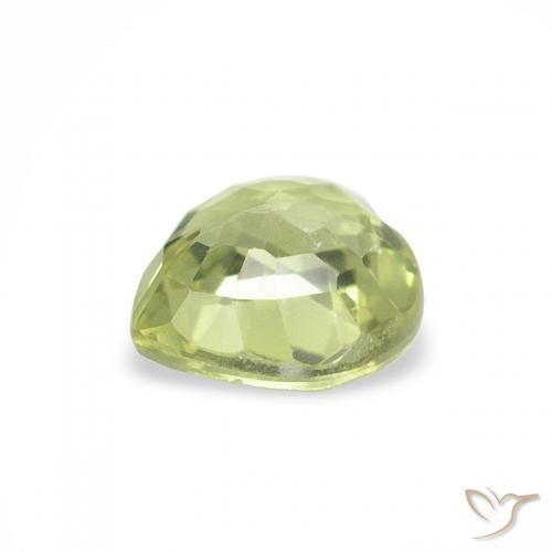 Zaffiro Verde chiaro naturale da 0.69 ct, Cuore, VS