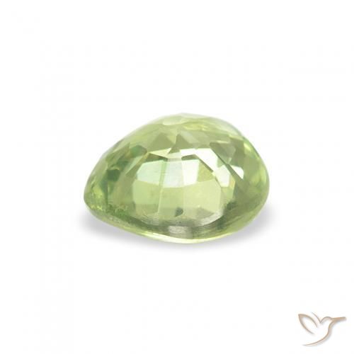 Zaffiro Giallo chiaro Verde naturale da 0.59 ct, Cuore, VS
