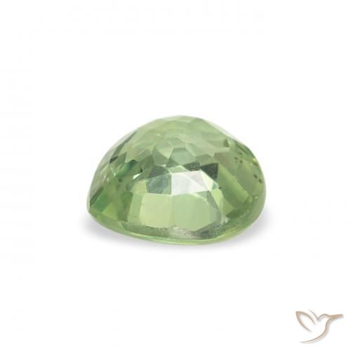 Zaffiro Verde chiaro naturale da 0.66 ct, Cuore, VS