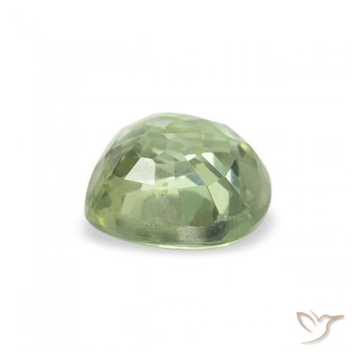 Zaffiro Verde chiaro naturale da 0.66 ct, Cuore, VS