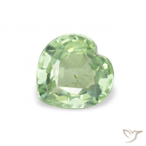 0.61ct Naturale Verde caldo Zaffiro, Cuore, VS