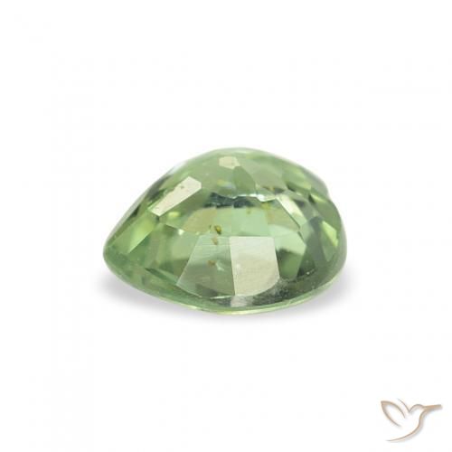 Zaffiro Verde caldo naturale da 0.61 ct, Cuore, VS