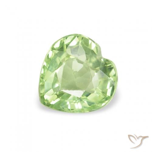 0.71ct Naturale Verde caldo Zaffiro, Cuore, VS