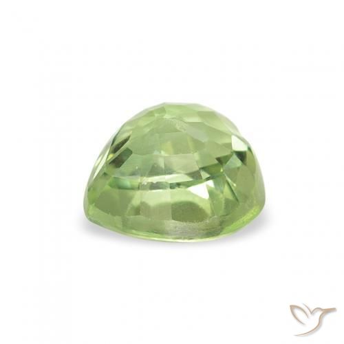 Zaffiro Verde caldo naturale da 0.71 ct, Cuore, VS