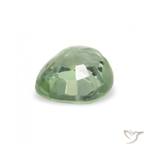 Zaffiro Verde foresta chiaro naturale da 0.67 ct, Cuore, VS