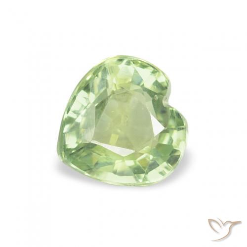 0.68ct Naturale Verde caldo Zaffiro, Cuore, VS