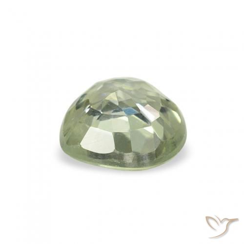 Zaffiro Verde grigiastro naturale da 0.62 ct, Cuore, VS