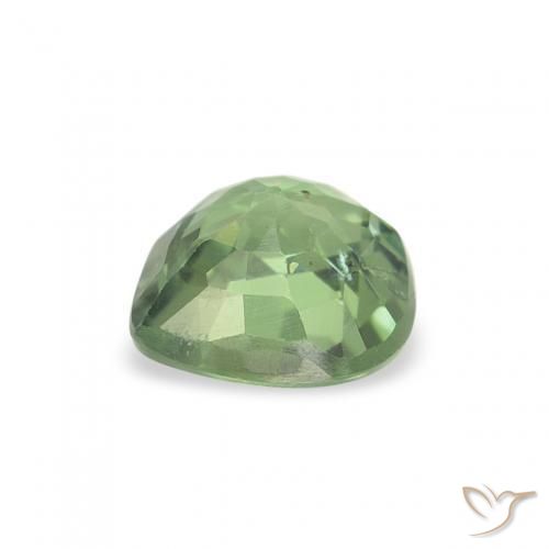 Zaffiro Verde Salvia Chiaro naturale da 0.62 ct, Cuore, VS