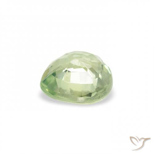 Zaffiro Giallo chiaro Verde naturale da 0.64 ct, Cuore, VS