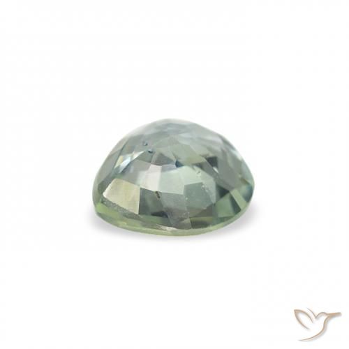 Zaffiro Verde chiaro naturale da 0.61 ct, Cuore, VS