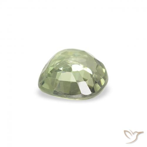 Zaffiro Verde chiaro naturale da 0.61 ct, Cuore, VS