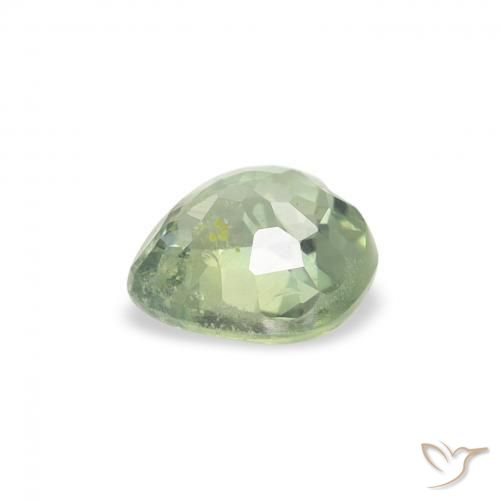 Zaffiro Verde chiaro naturale da 0.65 ct, Cuore, VS