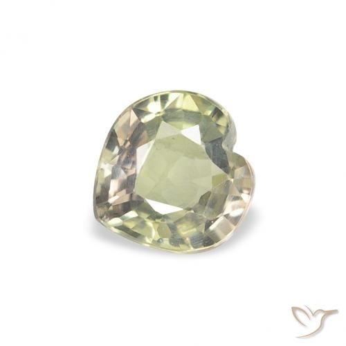 0.63ct Naturale Multicolore Zaffiro, Cuore, VS