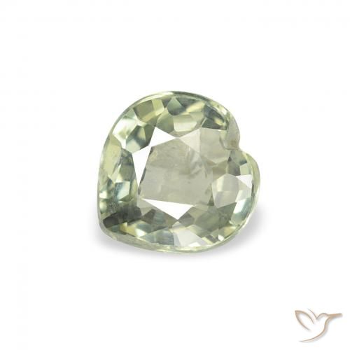 0.62ct Verde medio Zaffiro, Cuore, VS