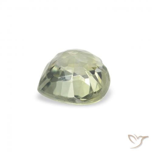Zaffiro Verde molto chiaro naturale da 0.67 ct, Cuore, VS