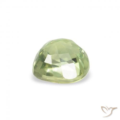 Zaffiro Giallo chiaro Verde naturale da 0.78 ct, Cuore, VS