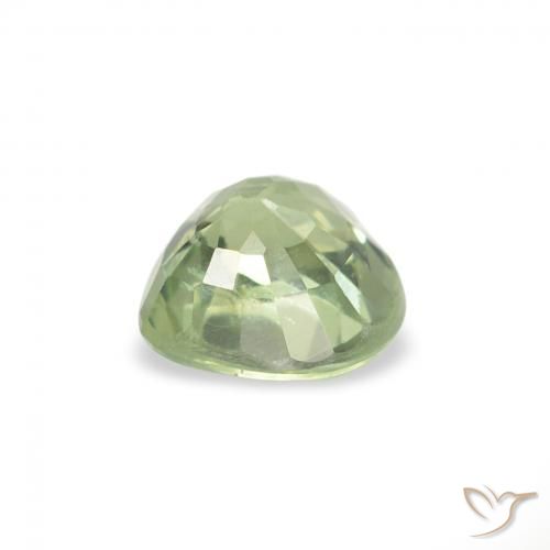 Zaffiro Verde chiaro naturale da 0.74 ct, Cuore, VS