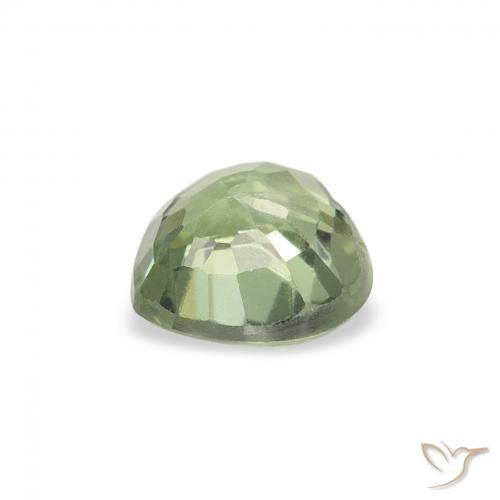 Zaffiro Verde foresta naturale da 0.68 ct, Cuore, VS