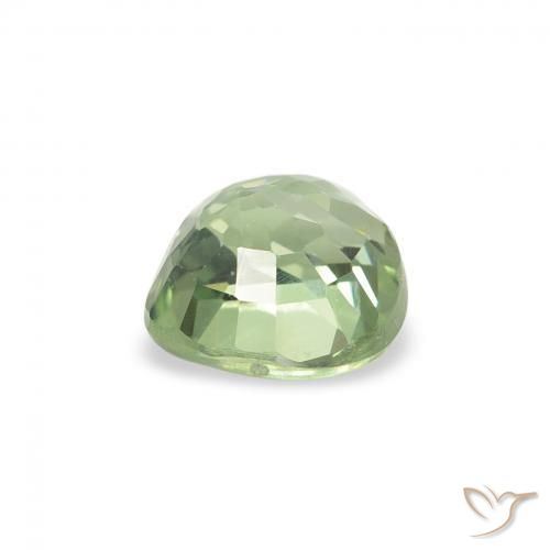 Zaffiro Verde pallido naturale da 0.76 ct, Cuore, VS