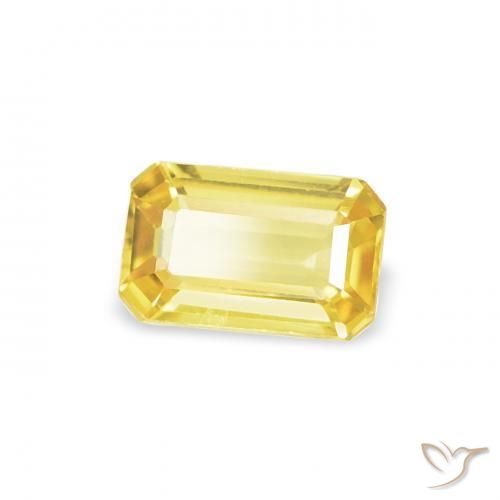 Zaffiro Giallo Toscana naturale da 0.41 ct, Ottagonale / Taglio smeraldo, VS