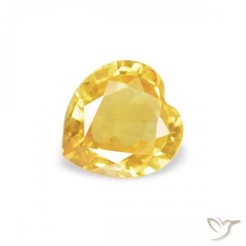 0.36ct Dorato medio Zaffiro, Cuore, VS