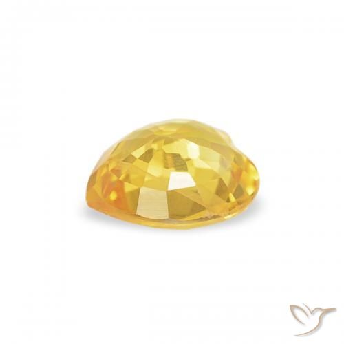 Zaffiro Dorato medio naturale da 0.36 ct, Cuore, VS