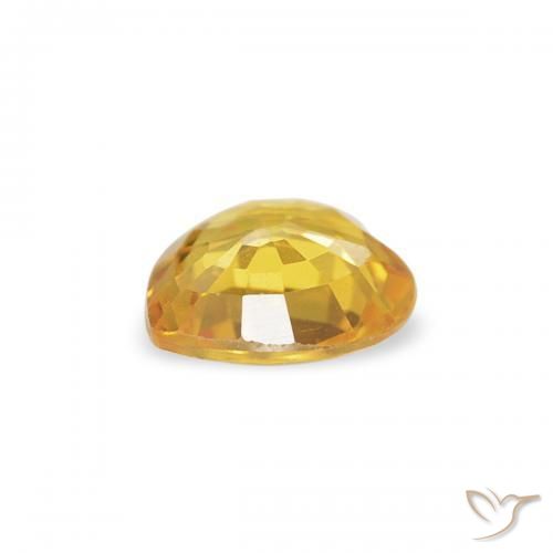 Zaffiro Arancio dorato naturale da 0.40 ct, Cuore, VS
