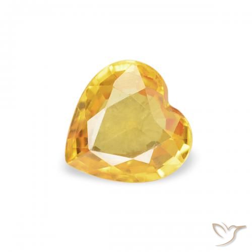 0.36ct Dorato Zaffiro, Cuore, VS