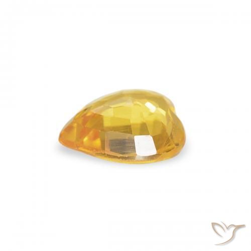 Zaffiro Dorato naturale da 0.36 ct, Cuore, VS
