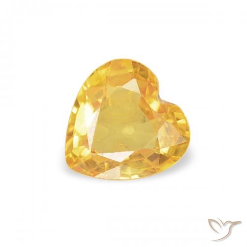 0.39ct Naturale Oro medio Zaffiro, Cuore, VS