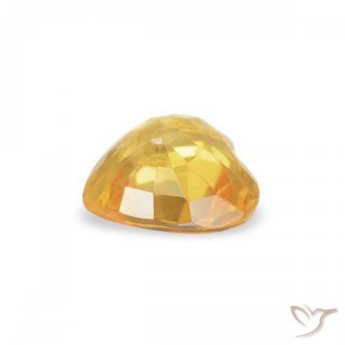 Zaffiro Oro medio naturale da 0.39 ct, Cuore, VS