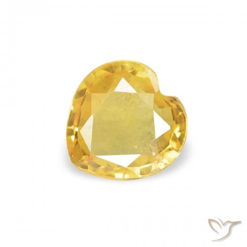 0.34ct Naturale Dorato Zaffiro, Cuore, VS