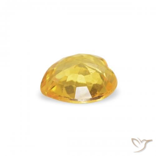 Zaffiro Dorato naturale da 0.34 ct, Cuore, VS