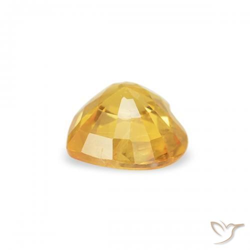 Zaffiro Oro brillante naturale da 0.43 ct, Cuore, VS