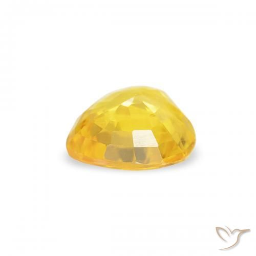 Zaffiro Bombo Giallo naturale da 0.40 ct, Cuore, VS