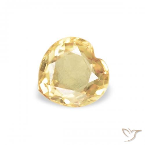 0.40ct Giallo dorato chiaro Zaffiro, Cuore, VS